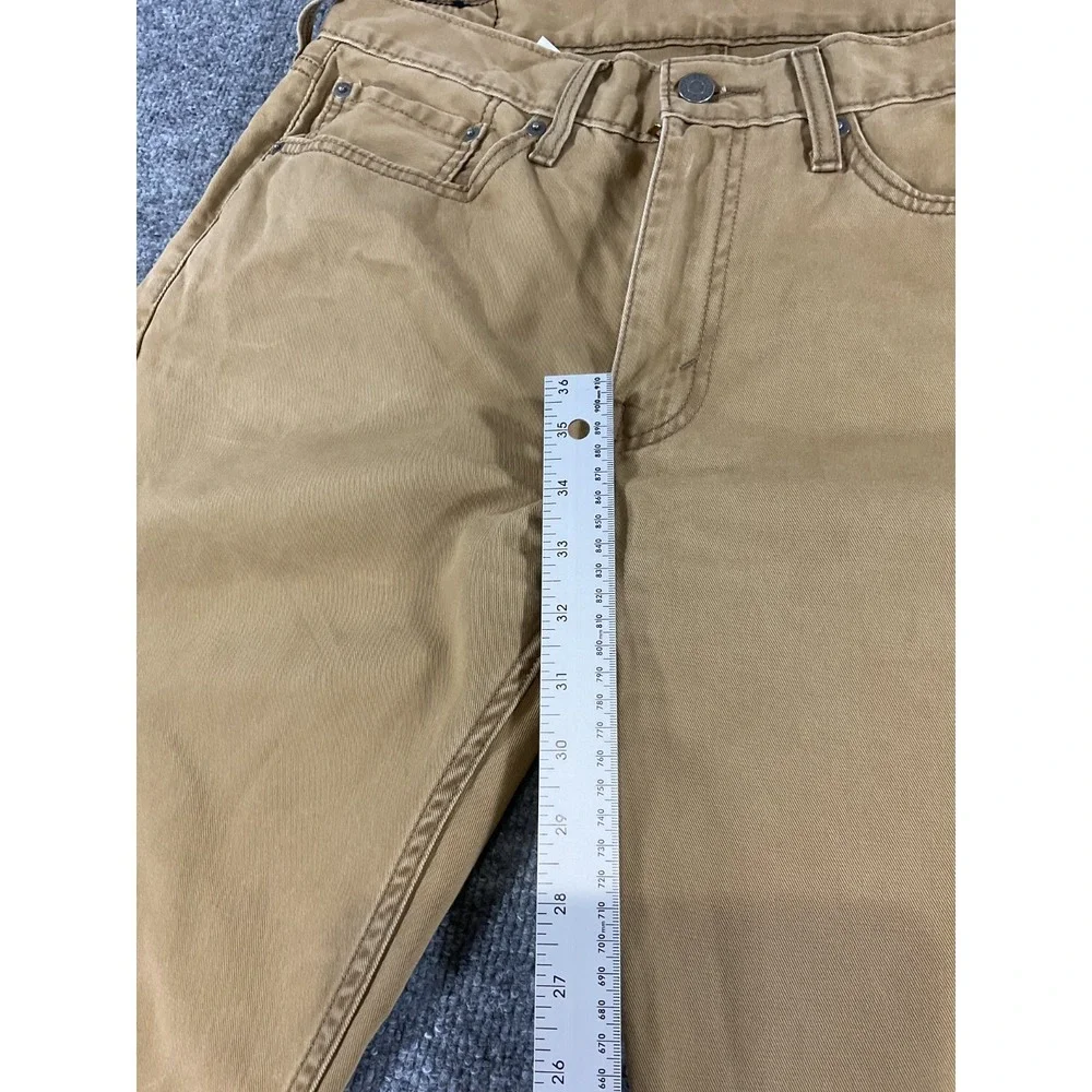 Levi's 514 Straight Jeans Men 34x34 Tan Khaki Denim Pants Levi Strauss 514 Strai